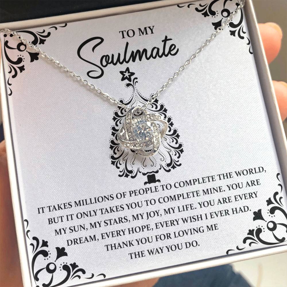 Gift for Soulmate - My Sun, Stars and Joy - Love Knot Pendant Necklace - Mallard Moon Gift Shop