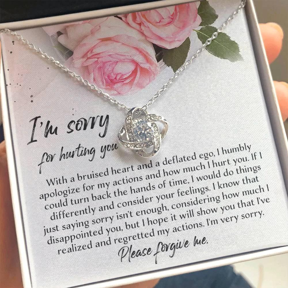 Apology Gift - Sorry, Regretted My Actions - Love Knot Pendant Necklace