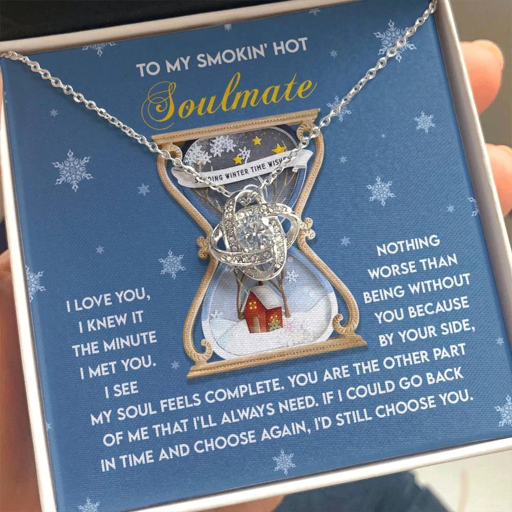 Gift for Soulmate - Feels Complete - Love Knot Pendant Necklace
