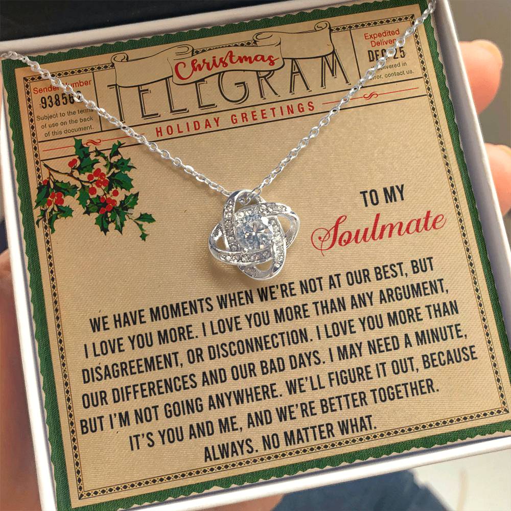 Gift for Soulmate - Better Together - Love Knot Pendant Necklace - Mallard Moon Gift Shop
