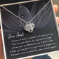 Apology Gift for Girlfriend, Wife, Soulmate - Sorry, Feel So Blue - Love Knot Pendant Necklace - Mallard Moon Gift Shop