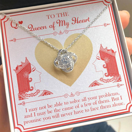 Wife Wedding Day Gift - The Queen - Love Knot Pendant Necklace - Mallard Moon Gift Shop