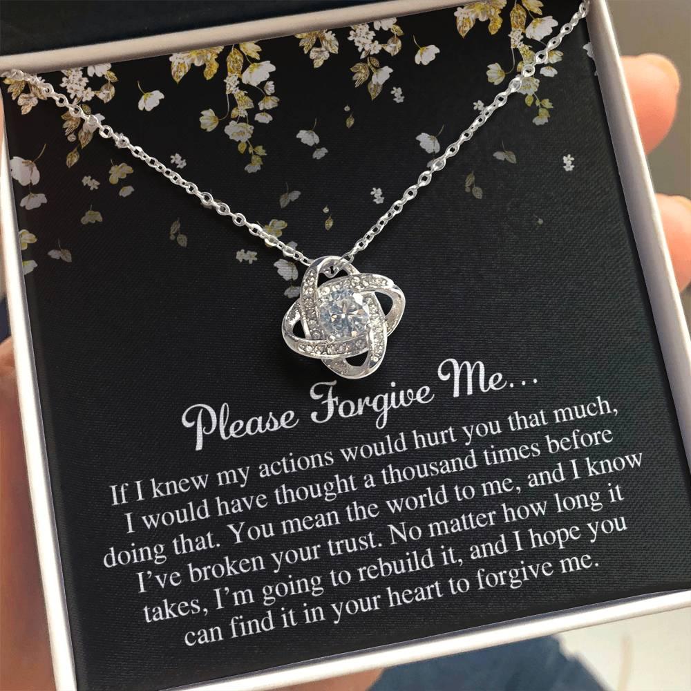 Apology Gift for Girlfriend, Wife, Soulmate - Sorry, Broken Your Trust - Love Knot Pendant Necklace - Mallard Moon Gift Shop