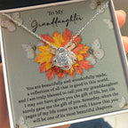 Granddaughter – Love Knot Necklace Gift | “Gift of You” Sentimental Message Card | Grandparent Keepsake for Birthday, Christmas & Special Milestones