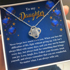 Gift for Daughter - Sunny Days - Love Knot Pendant Necklace