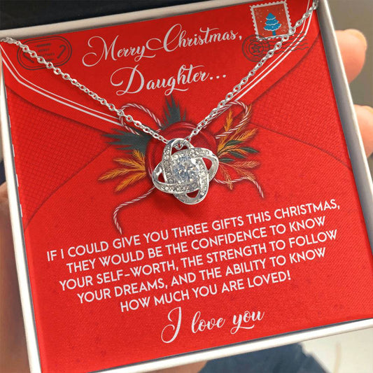 Gift for Daughter - This Christmas - Love Knot Pendant Necklace - Mallard Moon Gift Shop