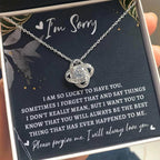 Apology Gift - Sorry, The Best Thing - Love Knot Pendant Necklace