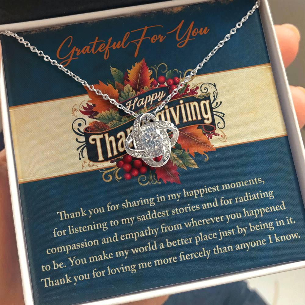 Gift for Thanksgiving - Happiest Moments - Love Knot Pendant Necklace - Mallard Moon Gift Shop