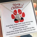 Gift for Fur Mom - Furry Elf - Love Knot Pendant Necklace
