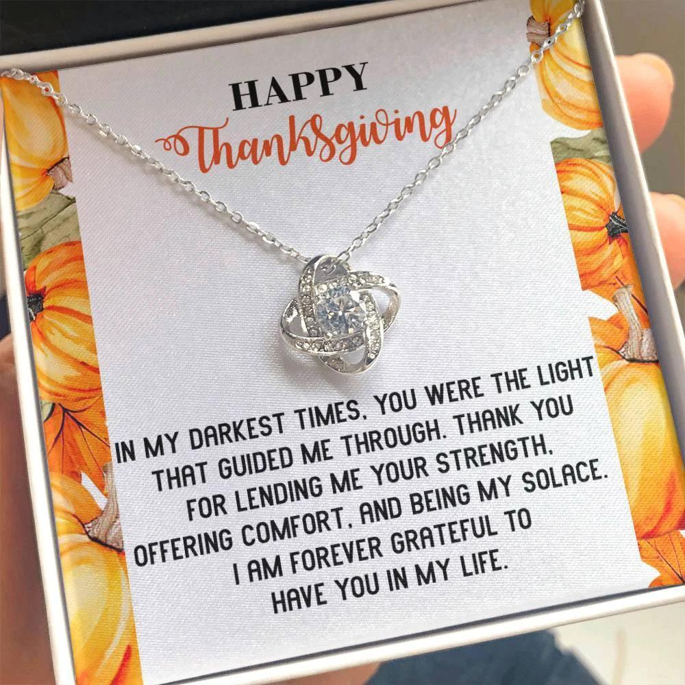 Thanksgiving Gift for Her – “Guided Me Through” Necklace with Message Card | Gratitude Jewelry for Mom, Sister, or Best Friend