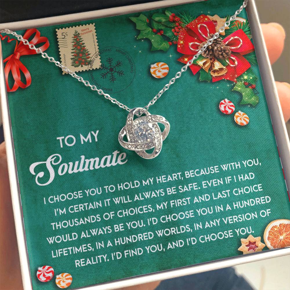 Gift for Soulmate - Be Safe - Love Knot Pendant Necklace - Mallard Moon Gift Shop