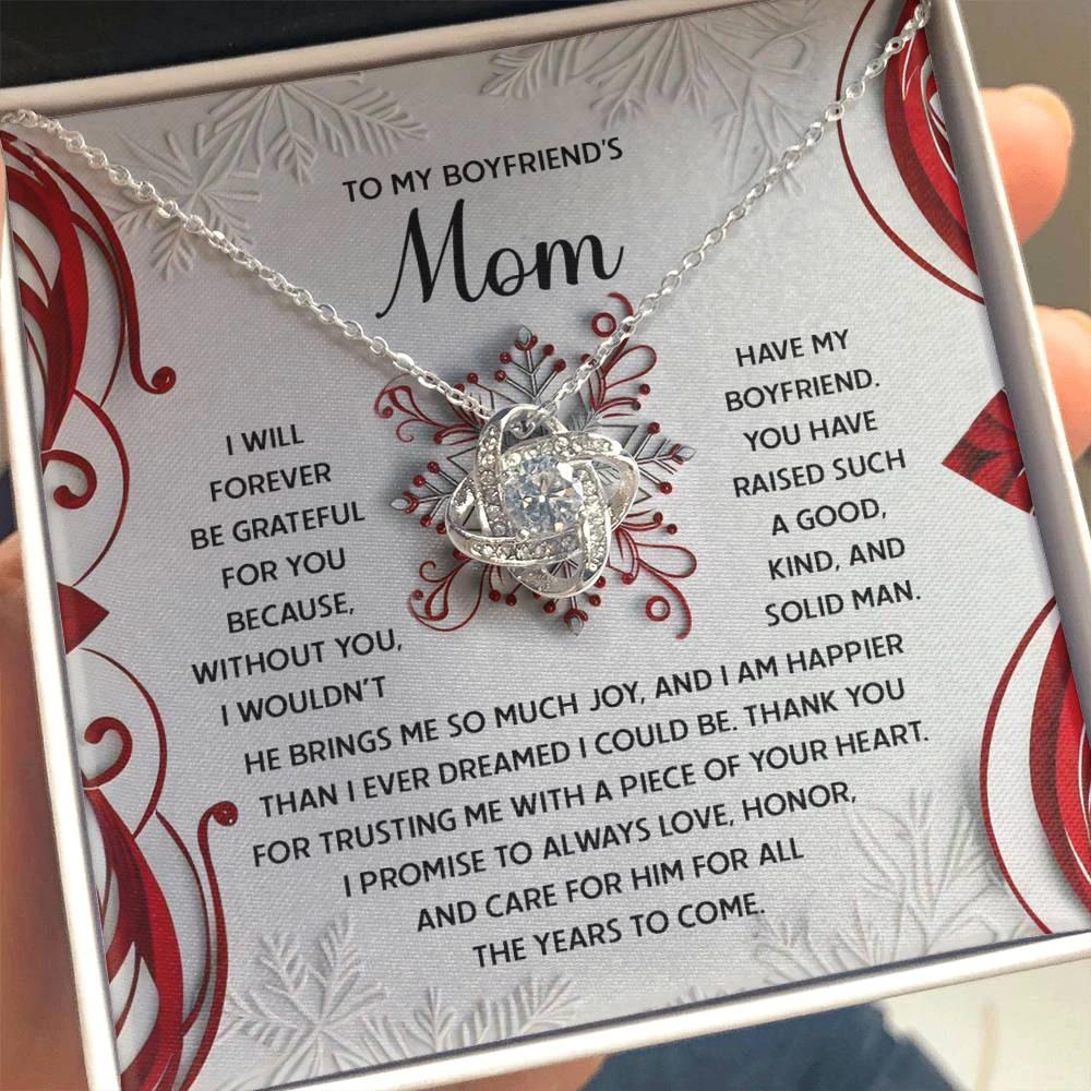 Gift for Boyfriend's Mom - I Could Be - Love Knot Pendant Necklace