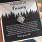 Apology Gift for Girlfriend, Wife, Soulmate - Sorry, By My Thoughts - Love Knot Pendant Necklace - Mallard Moon Gift Shop