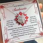 Gift for Soulmate - You Are Enough - Love Knot Pendant Necklace