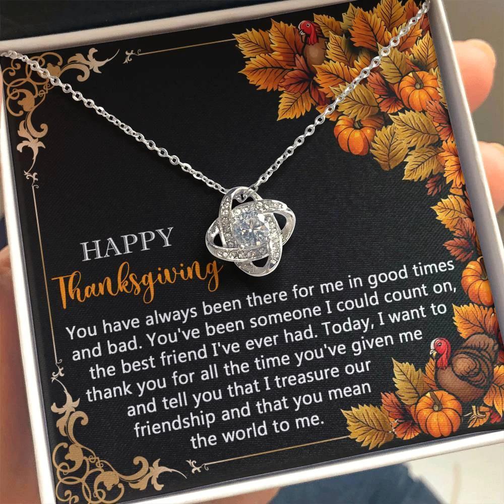 Thanksgiving Gift for Her – “Count On You” Necklace with Heartfelt Message Card | Friendship Appreciation Jewelry Gift