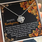 Thanksgiving Gift for Her – “Count On You” Necklace with Heartfelt Message Card | Friendship Appreciation Jewelry Gift