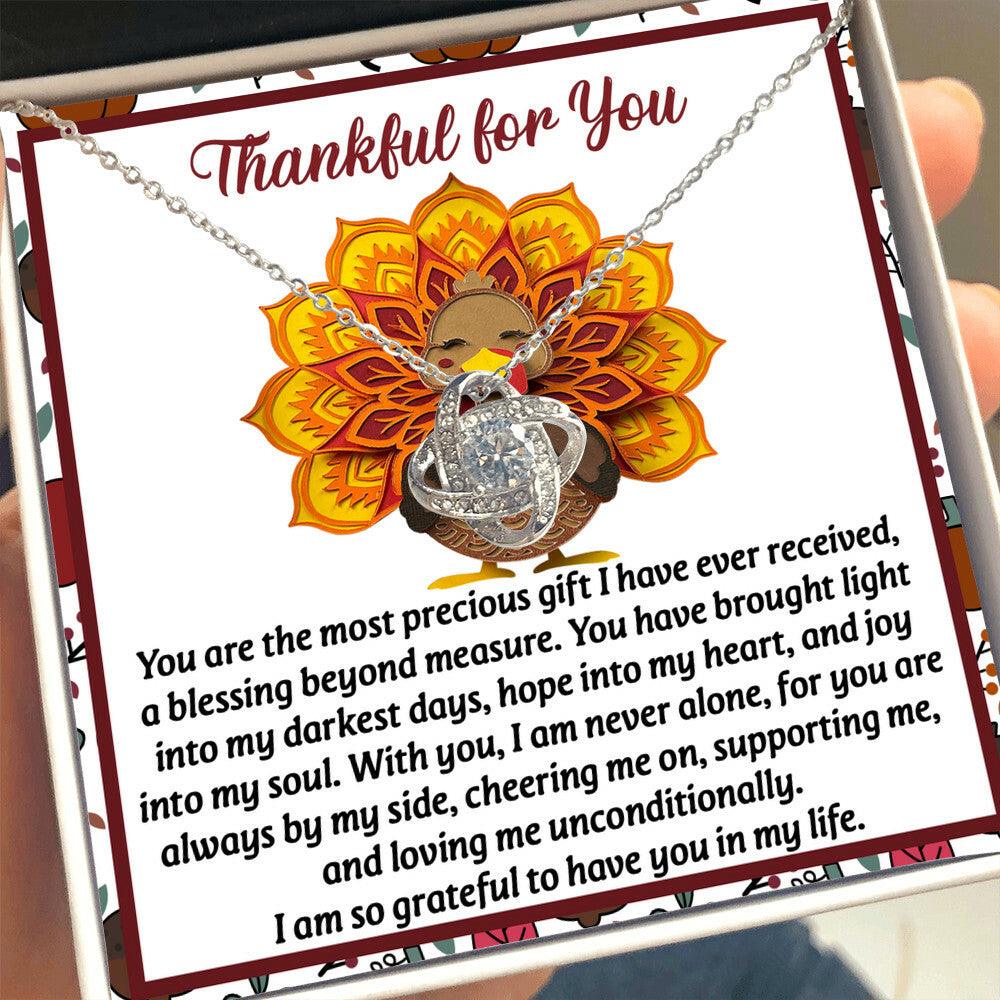 Gift for Thanksgiving - Into My Heart - Love Knot Pendant Necklace - Mallard Moon Gift Shop