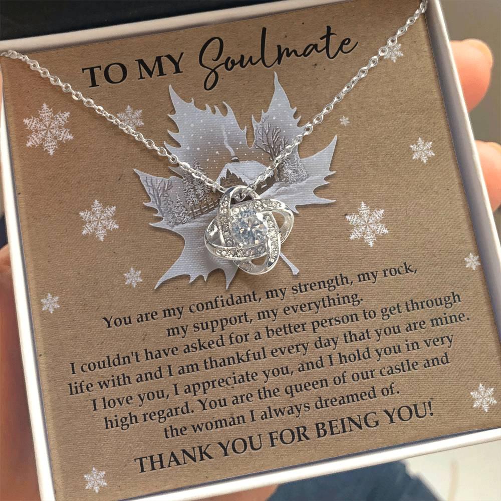 Gift for Soulmate - Our Castle - Love Knot Pendant Necklace - Mallard Moon Gift Shop