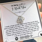 Apology Gift for Girlfriend, Wife, Soulmate - Sorry, You Didn't Deserve - Love Knot Pendant Necklace