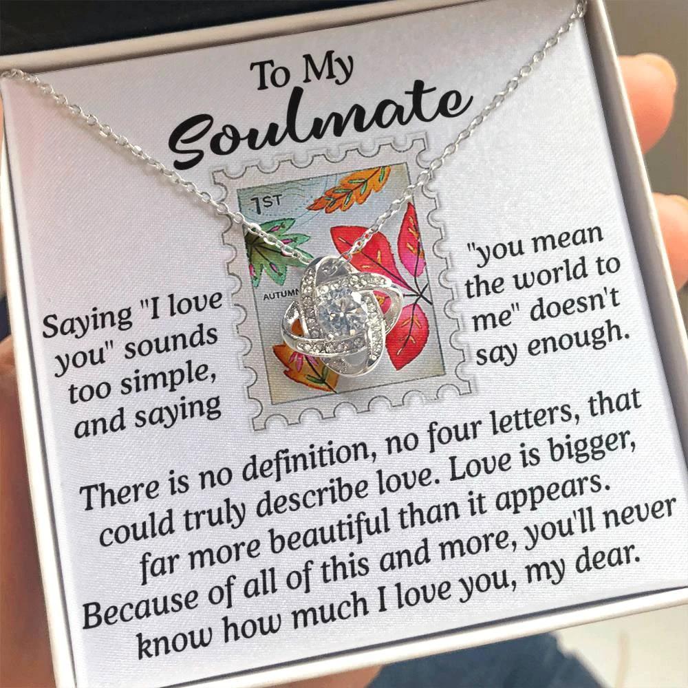 Gift for Soulmate - Far More Beautiful - Love Knot Pendant Necklace