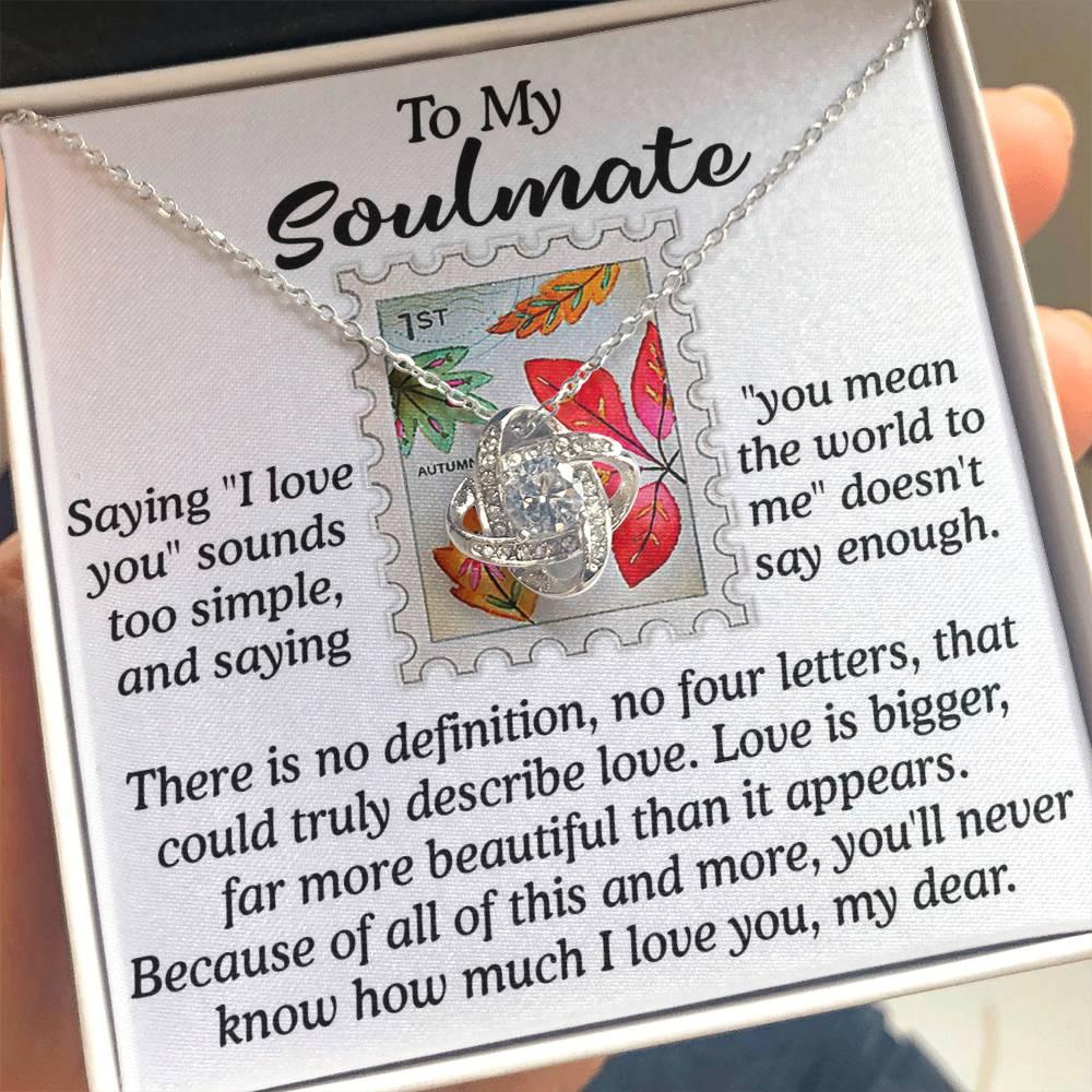 Gift for Soulmate - Far More Beautiful - Love Knot Pendant Necklace - Mallard Moon Gift Shop