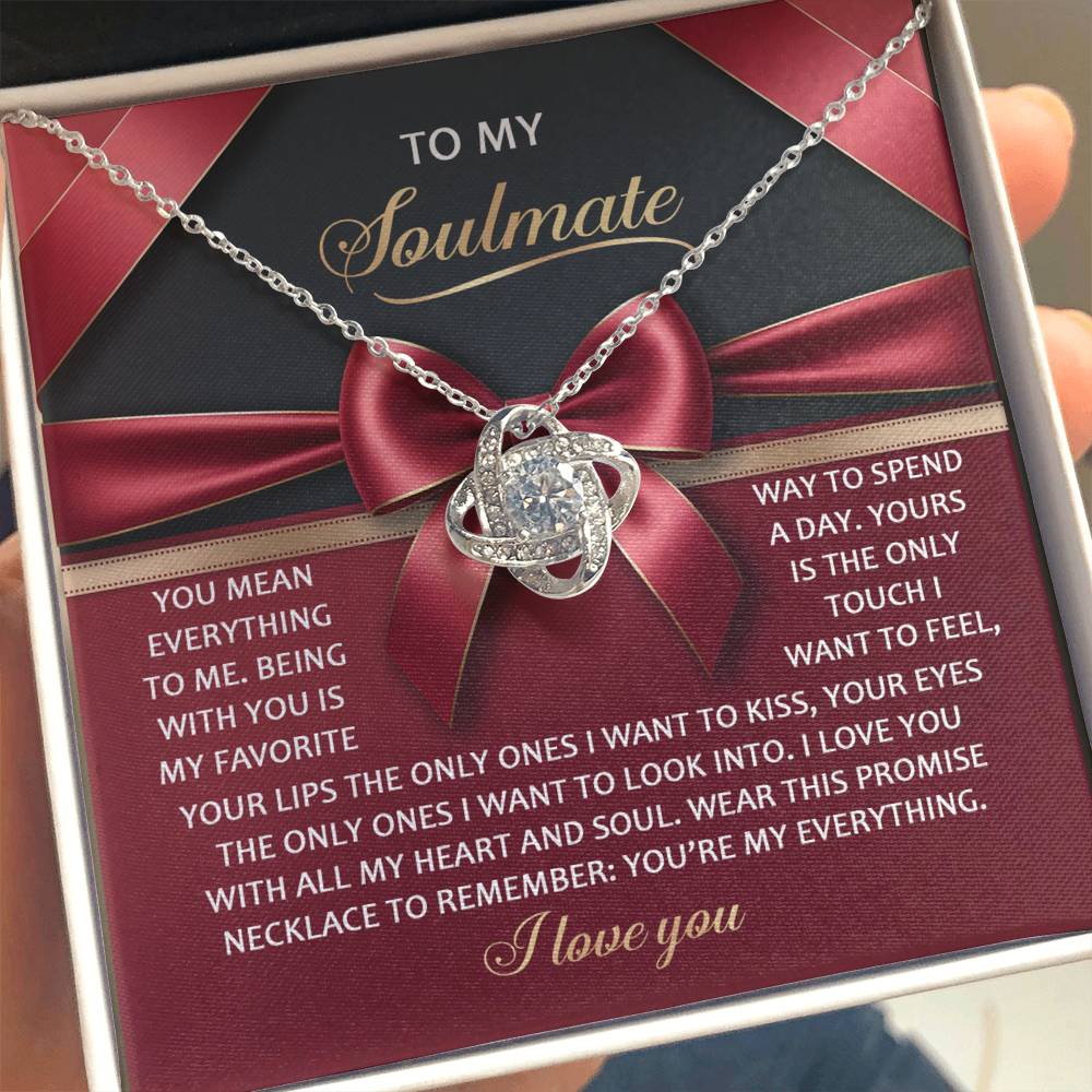 Gift for Soulmate - Heart And Soul - Love Knot Pendant Necklace - Mallard Moon Gift Shop