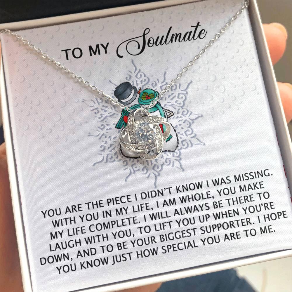 Gift for Soulmate - Laugh With You - Love Knot Pendant Necklace - Mallard Moon Gift Shop