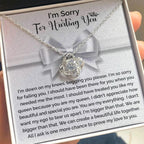 Apology Gift for Girlfriend, Wife, Soulmate - Sorry, My Queen - Love Knot Pendant Necklace