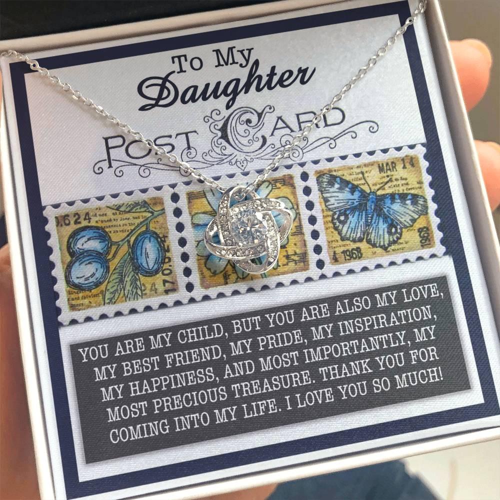 Gift for Daughter - Precious Treasure - Love Knot Pendant Necklace - Mallard Moon Gift Shop