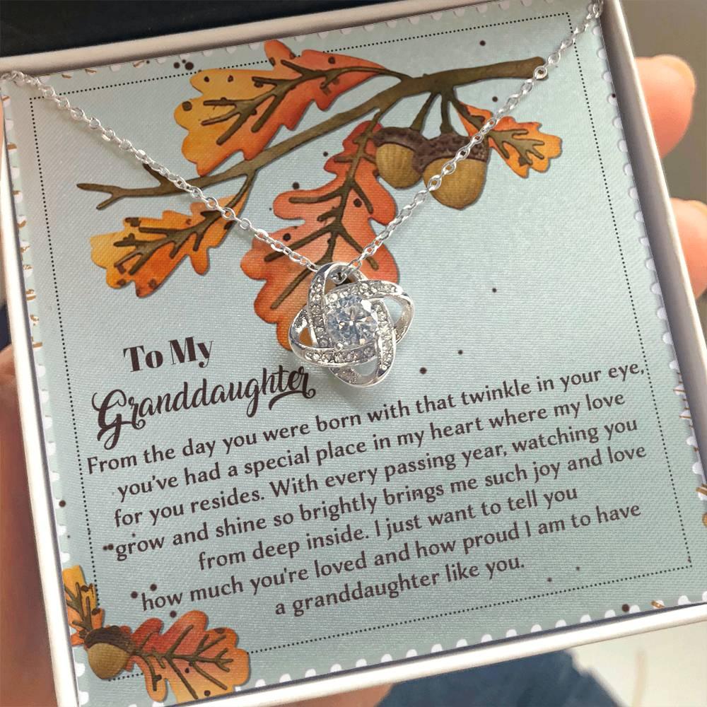 Gift for Granddaughter - From Deep Inside - Love Knot Pendant Necklace - Mallard Moon Gift Shop