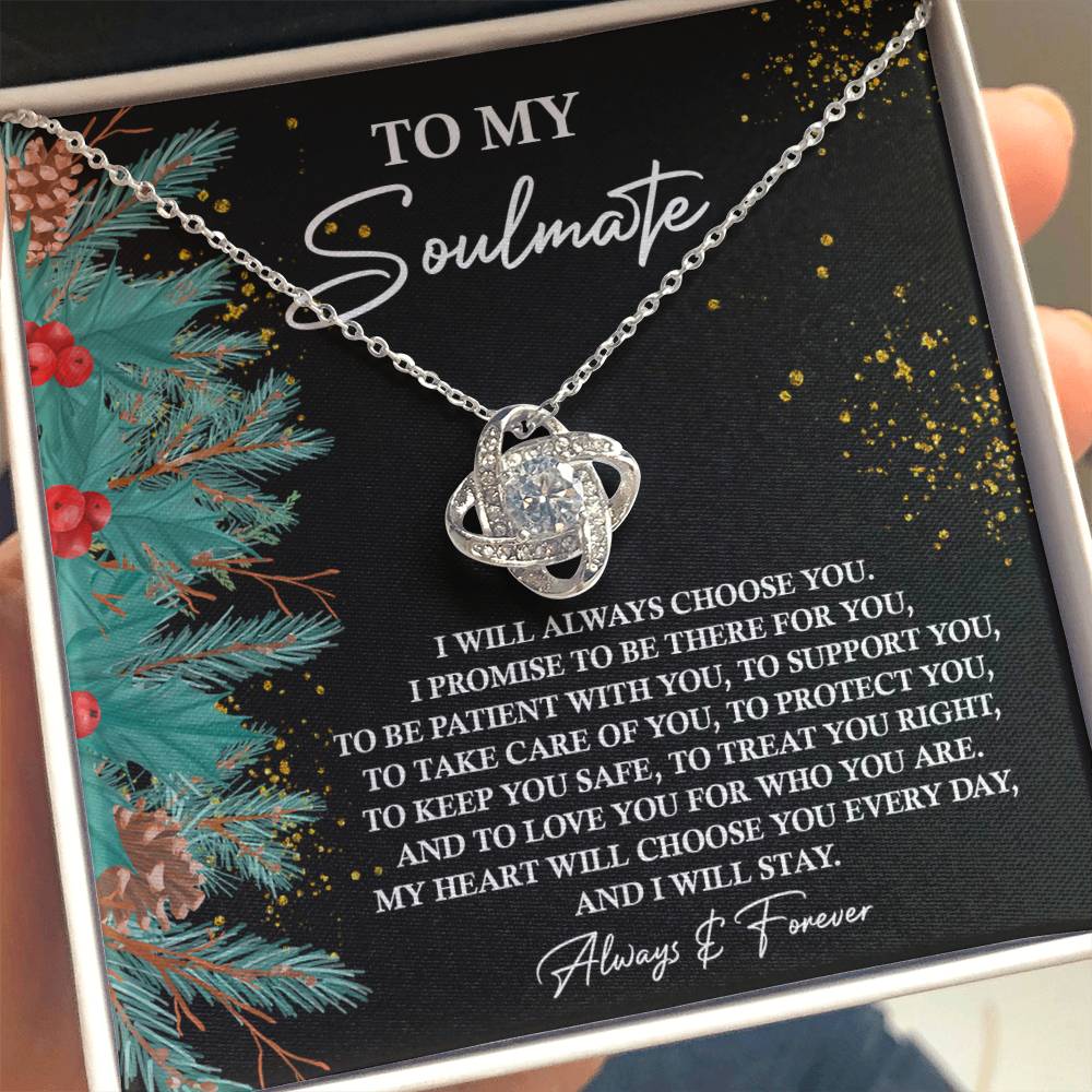 Gift for Soulmate - Treat You Right - Love Knot Pendant Necklace - Mallard Moon Gift Shop