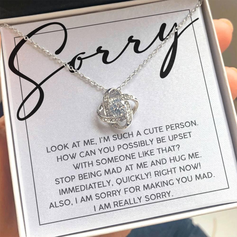 Apology Gift for Girlfriend, Wife, Soulmate - Sorry, Someone Like That - Love Knot Pendant Necklace - Mallard Moon Gift Shop