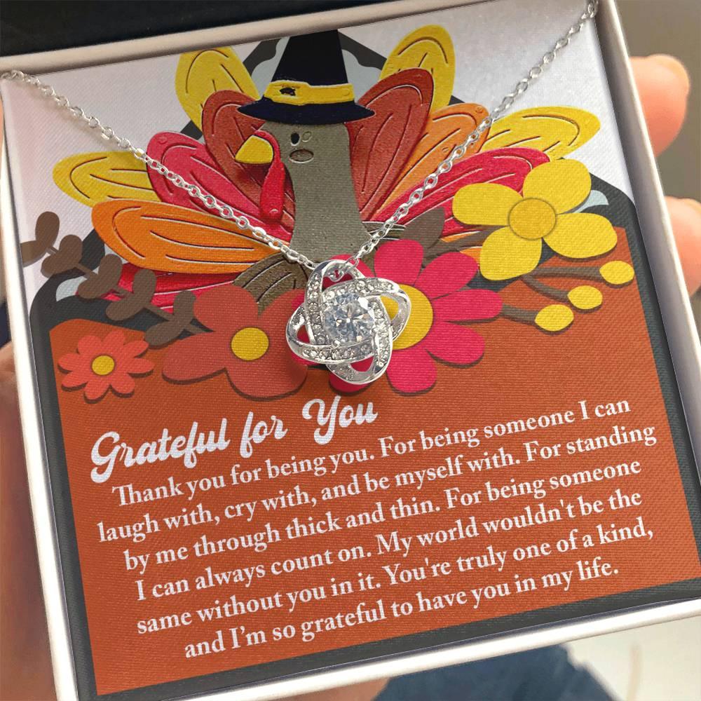 Gift for Thanksgiving - Being You - Love Knot Pendant Necklace - Mallard Moon Gift Shop