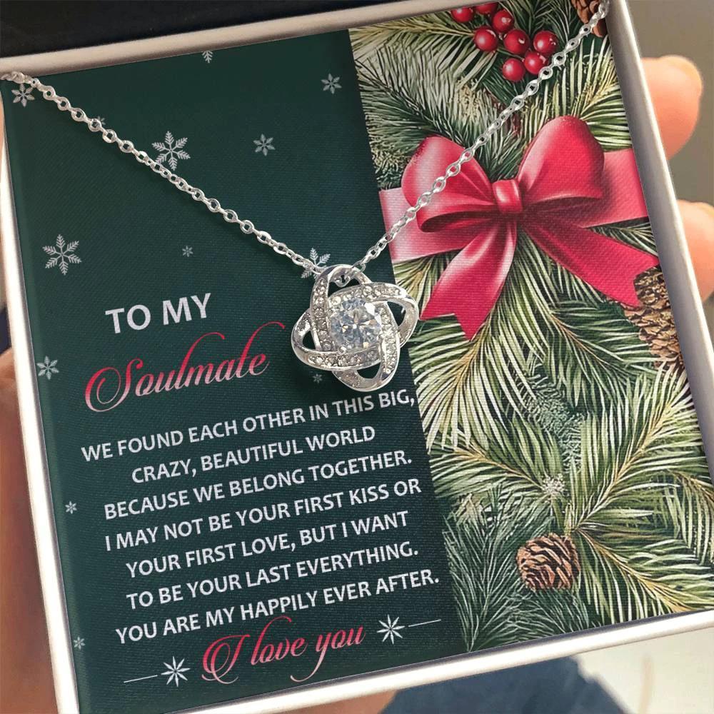 Gift for Soulmate - Beautiful World - Love Knot Pendant Necklace