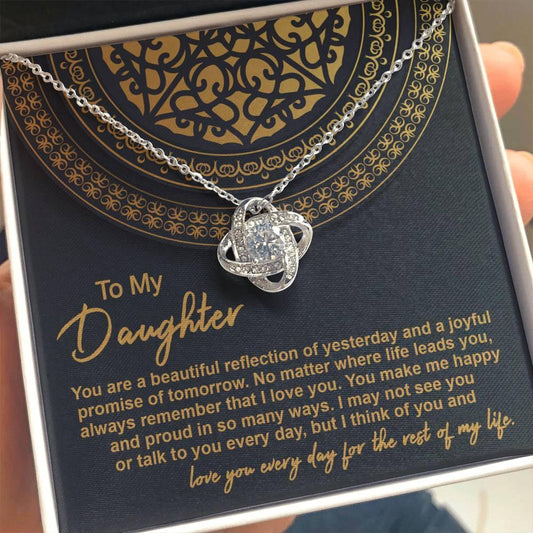 Daughter Gift for Birthday, Graduation, Christmas - Beautiful Reflection - Love Knot Pendant Necklace - Mallard Moon Gift Shop
