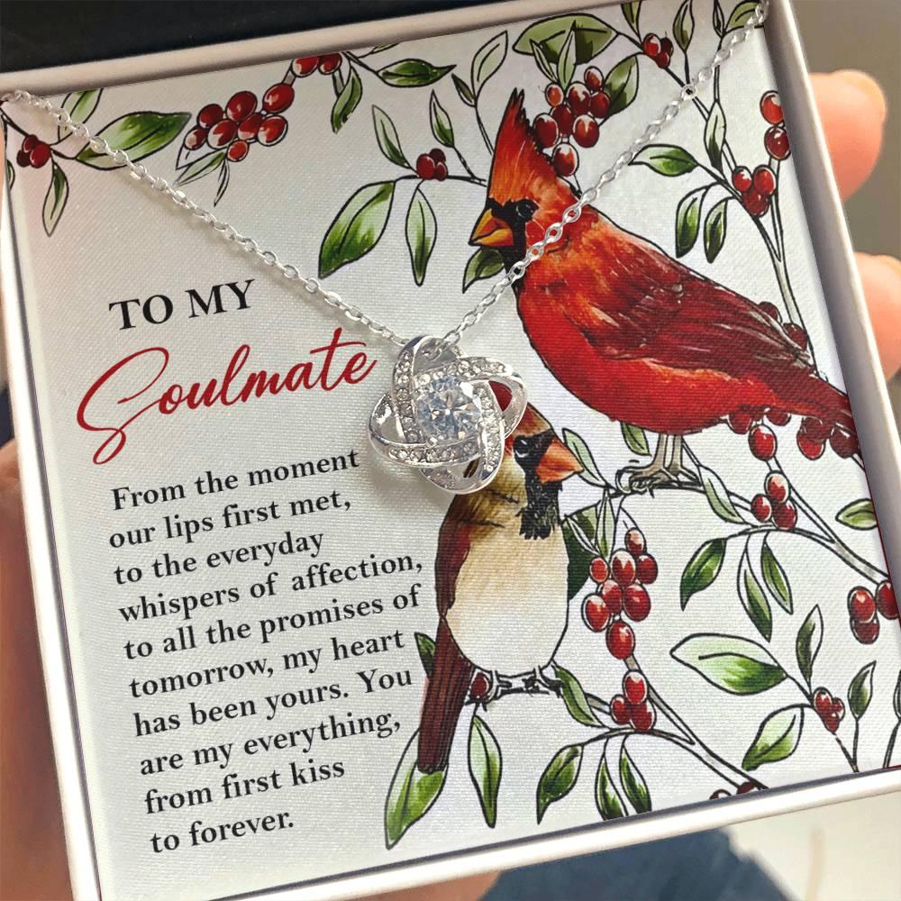 Gift for Soulmate - First Kiss - Love Knot Pendant Necklace - Mallard Moon Gift Shop