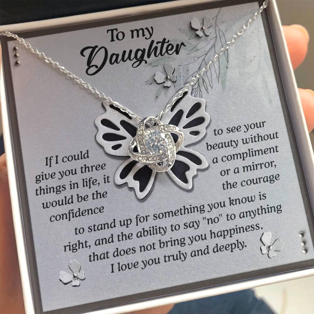 Gift for Daughter - See Your Beauty - Love Knot Pendant Necklace - Mallard Moon Gift Shop