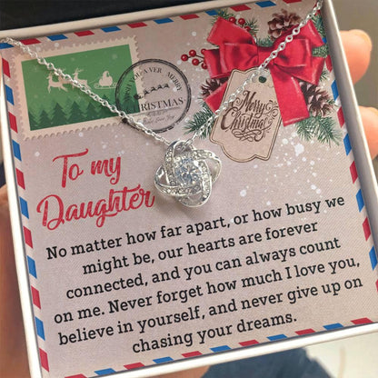 Gift for Daughter - Forever Connected - Love Knot Pendant Necklace - Mallard Moon Gift Shop
