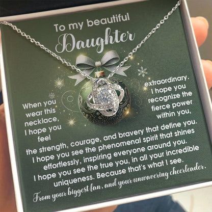 Gift for Daughter - Incredible Uniqueness - Love Knot Pendant Necklace - Mallard Moon Gift Shop