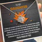 Gift for Daughter -As Far As You Can Go - Love Knot Pendant Necklace
