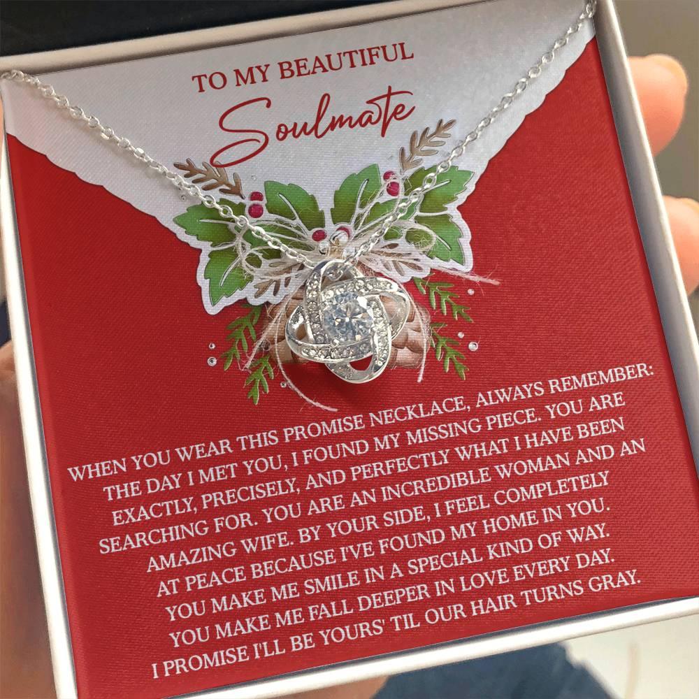 Gift for Soulmate - At Peace - Love Knot Pendant Necklace - Mallard Moon Gift Shop