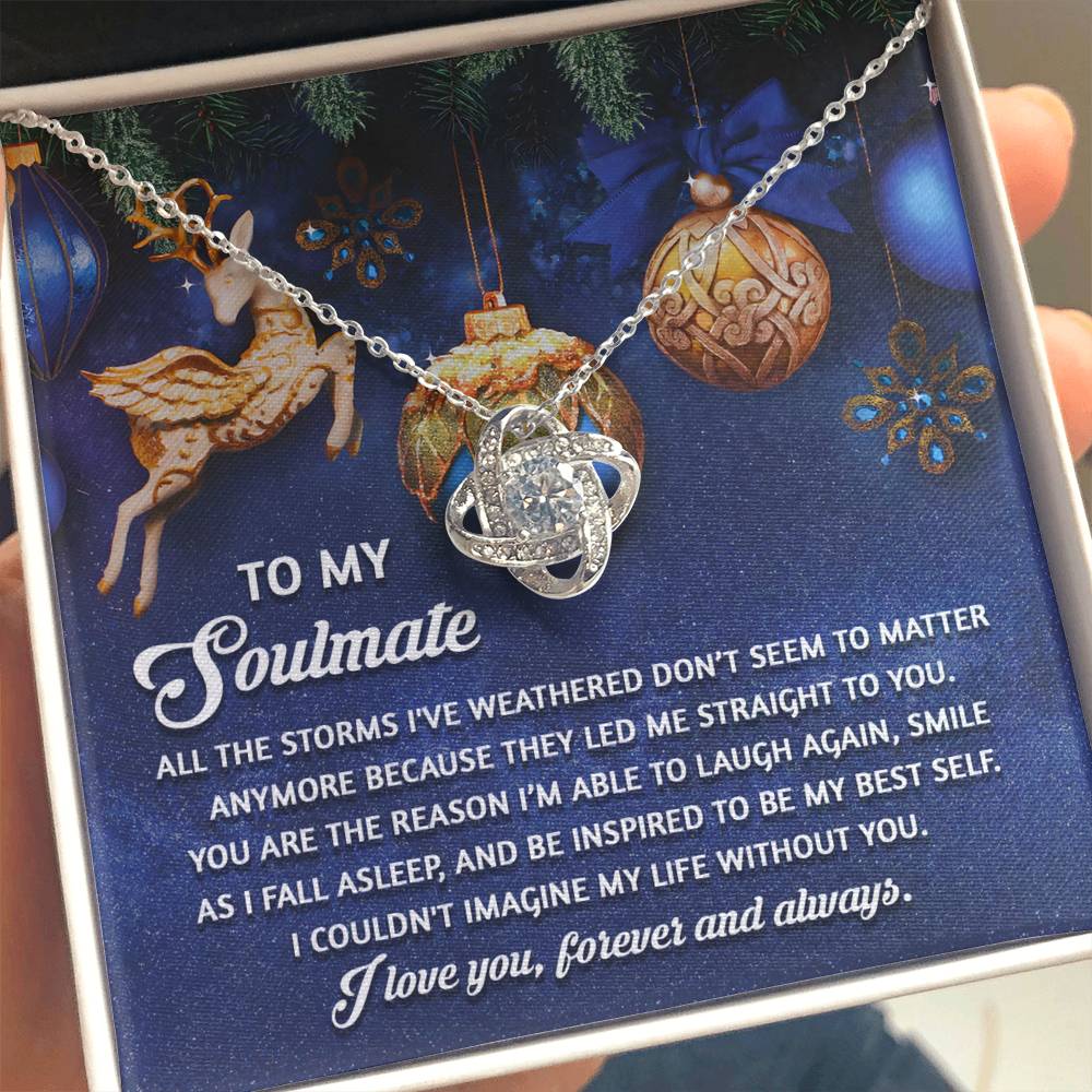 Gift for Soulmate - Straight To You - Love Knot Pendant Necklace - Mallard Moon Gift Shop