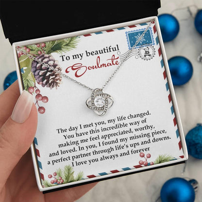 Gift for Soulmate - Perfect Partner - Love Knot Pendant Necklace - Mallard Moon Gift Shop