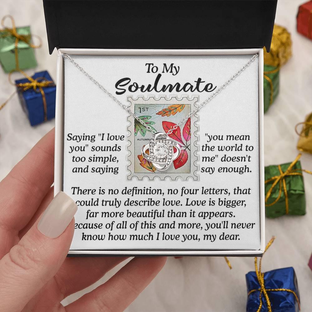 Gift for Soulmate - Far More Beautiful - Love Knot Pendant Necklace - Mallard Moon Gift Shop