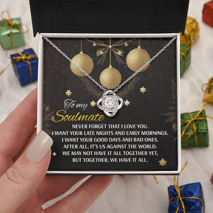 Gift for Soulmate - Have It All - Love Knot Pendant Necklace - Mallard Moon Gift Shop