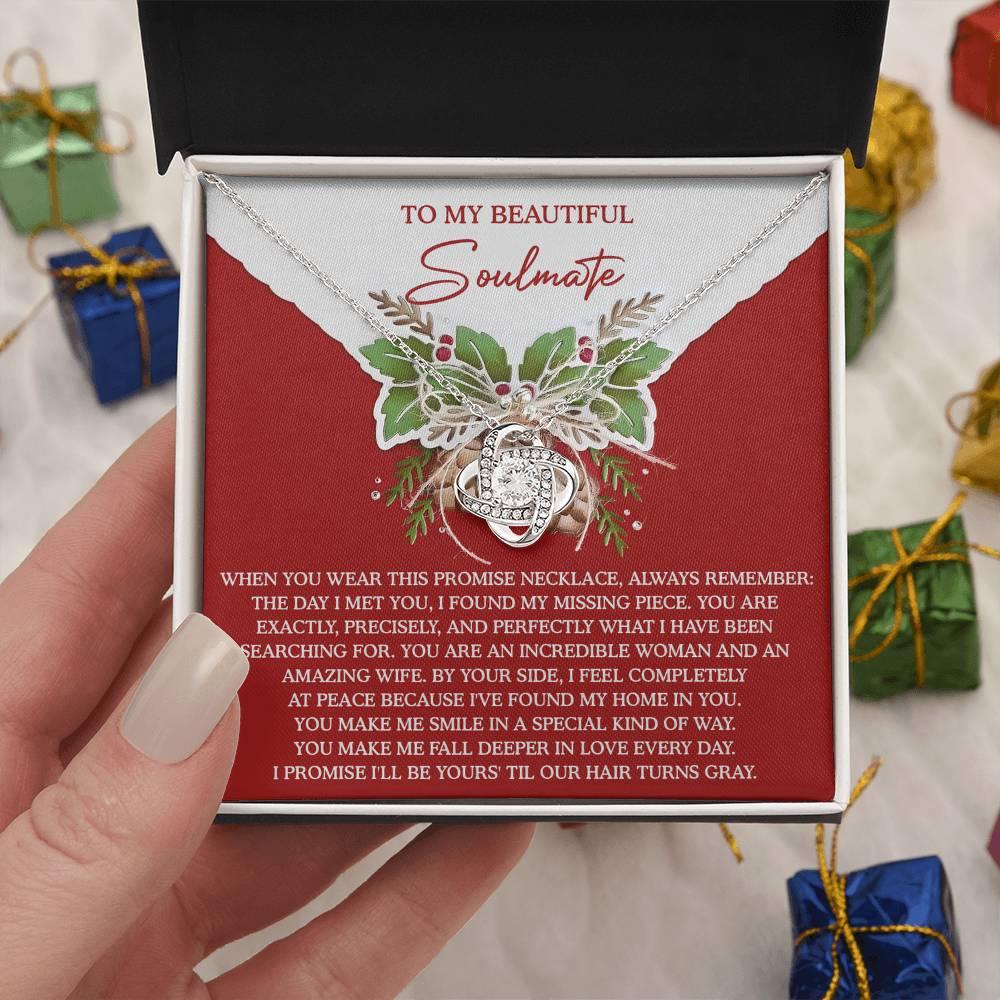 Gift for Soulmate - At Peace - Love Knot Pendant Necklace - Mallard Moon Gift Shop