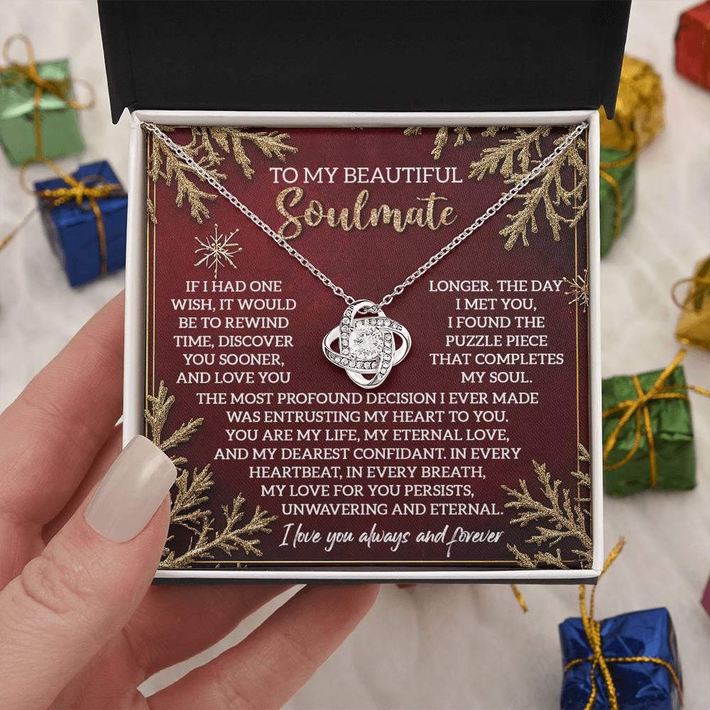 Gift for Soulmate - Rewind Time - Love Knot Pendant Necklace - Mallard Moon Gift Shop