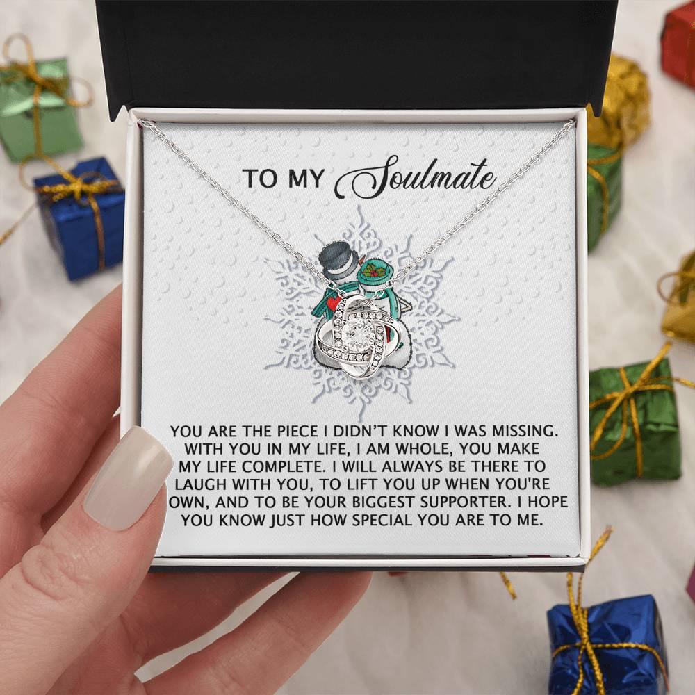 Gift for Soulmate - Laugh With You - Love Knot Pendant Necklace - Mallard Moon Gift Shop