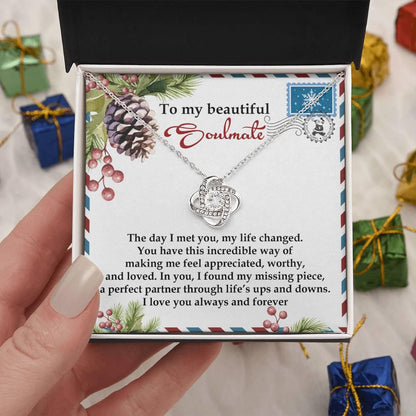 Gift for Soulmate - Perfect Partner - Love Knot Pendant Necklace - Mallard Moon Gift Shop