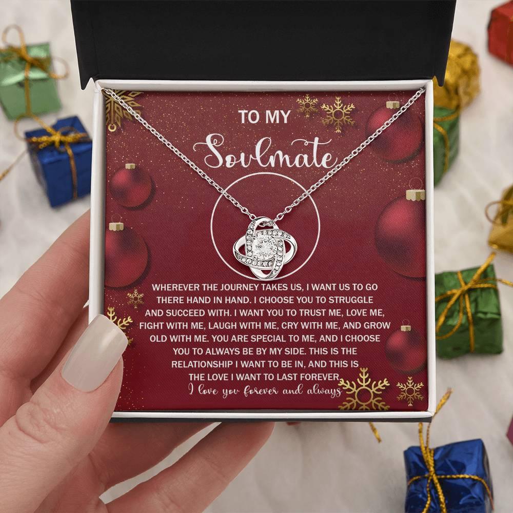 Gift for Soulmate - Journey By My Side - Love Knot Pendant Necklace - Mallard Moon Gift Shop